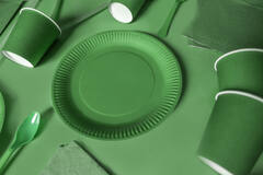 8 Plates Evergreen Round Paper 23cm