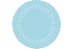 8 Plates Clear Sky Round Paper 23cm