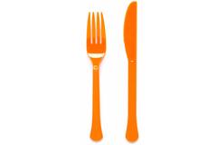 Cutlery Plastic Pumpkin 24 Pieces