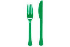 Cutlery Plastic Evergreen 24 Pieces