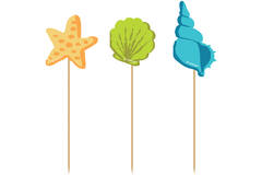 20 Picks Surf Party Wood 8 cm
