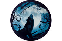8 Plates Haunted Forest Round Paper 23 cm