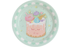 8 Plates Crazy Cake Round Paper 23 cm