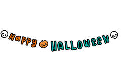 Letterbanner Cats & Bats Paper 180 x 15 cm