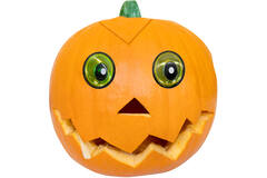 2 LED Light up Pumpkin Eyes Color Changing for Pumpkin Carving Assorted 3 Designs