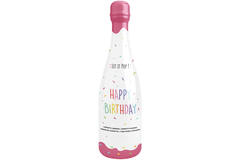 Confetti Bottle Multicolor Rectangular Paper 32cm Pink Bottle