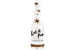 Confetti Bottle Rosegold Star Foil 32cm