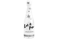 Confetti Bottle Silver Star Foil 32cm