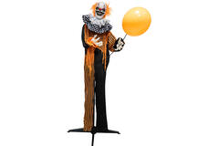Animatronic Standing Clown with Balloon 45 cm x 40 cm x 1.65 m