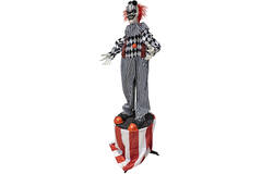 Animatronic Standing Clown on Stage 50 cm x 50 cm x 1.8 m