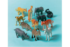 12 Toy Jungle Animals Plastic