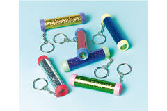 12 Key Chains Kaleidoscope Plastic 1.7 x 8.2 cm