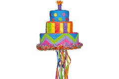 Pull Pinata Birthday Cake Paper / Plastic 27.3 x 30.4 x 27.3 cm