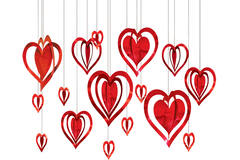 Decoration Kit Hearts 3D Foil 16 Pieces 9.5 - 30.4 cm