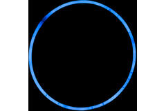 Glow Necklace Blue Plastic 56 cm