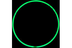 Glow Necklace Green Plastic 56 cm