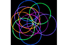 10 Glow Necklaces Assorted Plastic 56 cm