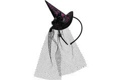 Mini Hat Witch With Headband and Bow One size