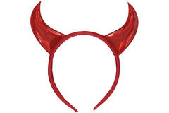 Headband Devil Horns  Red One size