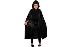Costume Accessory Black Hooded Cape - Child