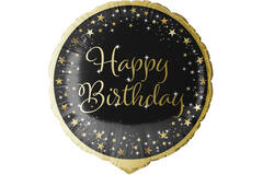 Standard Holographic Starlight Birthday Happy Birthday Foil Balloon C55 Packaged 45 cm