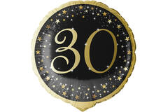 Standard Holographic Starlight Birthday 30 Foil Balloon C55 Packaged 45 cm