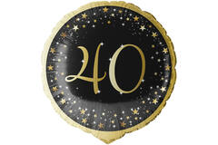 Standard Holographic Starlight Birthday 40 Foil Balloon C55 Packaged 45 cm