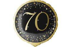 Standard Holographic Starlight Birthday 70 Foil Balloon C55 Packaged 45 cm