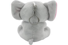 2-in-1 plush toy balloon weight elephant with pink ears, with hook, 11cm, 90g