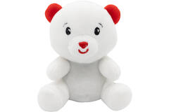 2-in-1 plush toy balloon weight polar bear with hook, 11cm, 90g