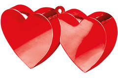Balloon Weight Double Heart Red 142 g/5 oz