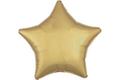 Standard Metallic White Gold Star Foil Balloon C16 Packaged 43 cm