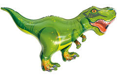 Large Shape Dinosaur T-Rex Foil Balloon H60 Packaged 113 cm x 71 cm