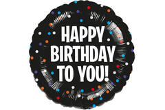 Standard Silk Lustre Star HBD Foil Balloon C40 Packaged 43 cm