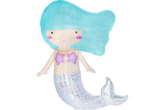 Large Shape Colourful Mermaid Foil Balloon H60 Packaged