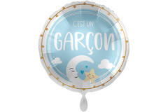 Standard C'est un garcon Foil Balloon round C40 packaged 43cm