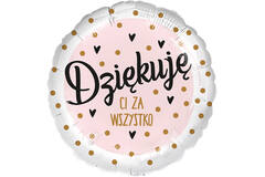 Standard - Dziekuje - POL Foil Balloon RP40 Packaged 45 cm