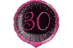 Standard Holographic Starlight Birthday Pink 30 Foil Balloon C55 Packaged 45 cm