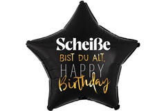 Standard Star - Scheiße bist du alt HBD - GER  Foil Balloon RP 40 Packaged 45 cm