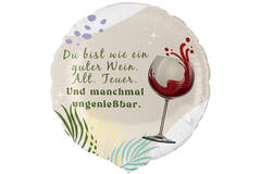 Standard - Du bist wie Wein. Alt & Teuer - GER Foil Balloon RP40 Packaged 45 cm
