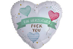 Standard Heart - Herzliches Fuck You - GER Foil Balloon RP40 Packaged 45 cm
