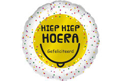 Standard - Hiep Hiep Hoera Gefeliciteerd - DUT Foil Balloon Packaged 45 cm