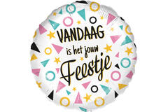 Standard - Vandaag is het jouw feestje - DUT Foil Balloon Packaged 45 cm