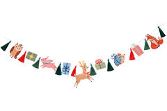 Tassel Garland Winter Woodland Paper and Ribbon Tassels 200 cm x 18 cm