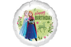 Foil Balloon - Frozen Anna & Elsa "Happy BIRTHDAY" - 45 cm