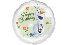Foil Balloon - Frozen Olaf & Bruni "Happy Birthday" - 45 cm