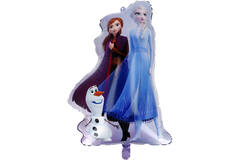Foil Balloon - Shaped Anna & Elsa, Olaf - Frozen - 45 x 63 cm