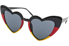 Fun glasses in German flag colors, heart-shaped