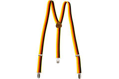 Suspenders in German flag colors