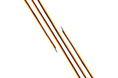2 shoelaces in German flag colors